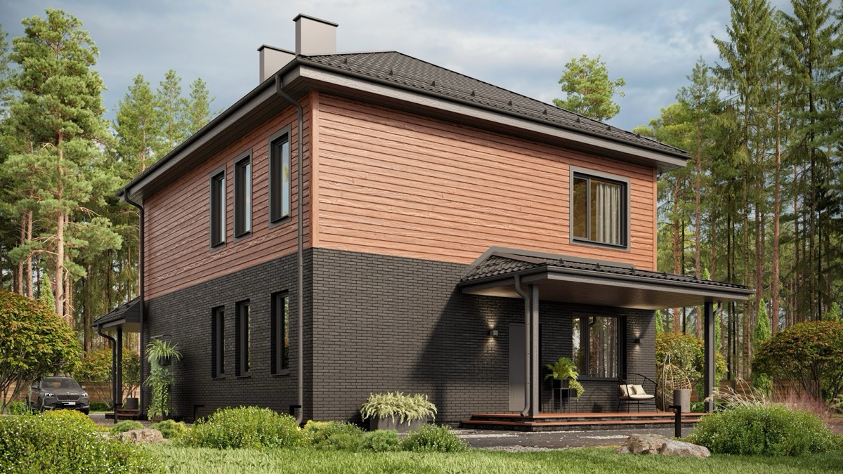 Двухэтажный дом 205 м² с террасой